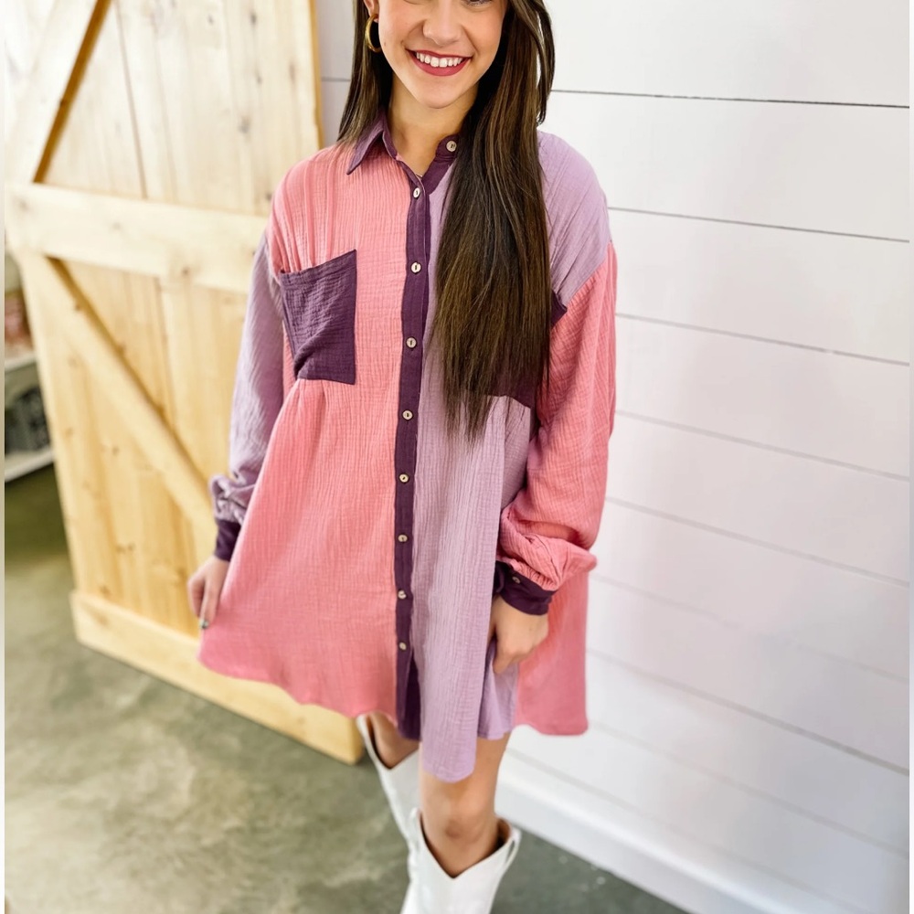 🍬NWT🍬 Bundle 5 items @ 25$, pay only 75$ - button up shirt dress color block
